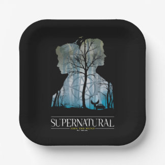 Supernatural Winchester Bros Forest Graphic Paper Plate