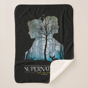 Supernatural Winchester Bros Forest Graphic Sherpa Blanket