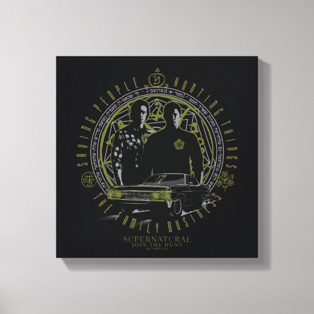 Supernatural Winchester Brothers Family Business Canvas Print (Front)