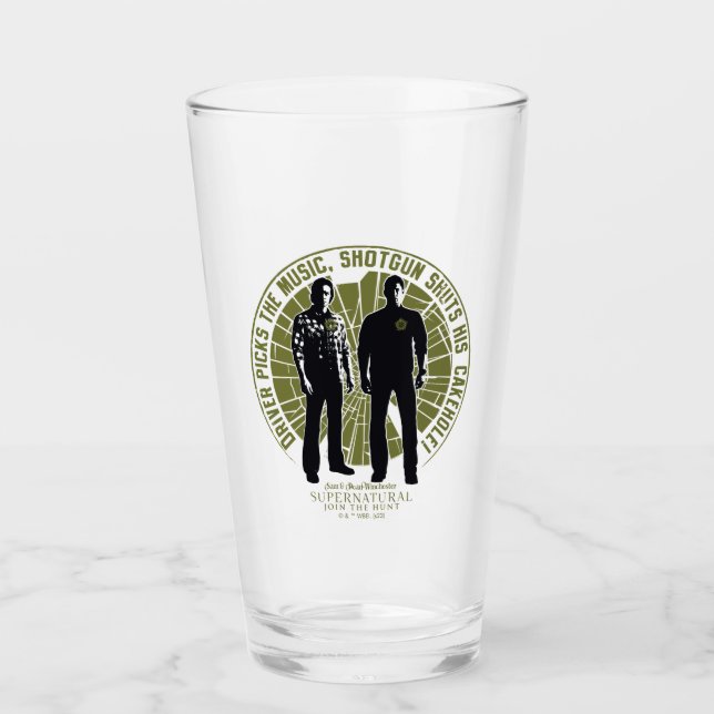 Supernatural Winchester Brothers "Shotgun" Glass (Front)