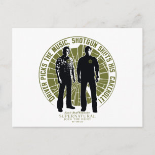 Supernatural Winchester Brothers "Shotgun" Postcard
