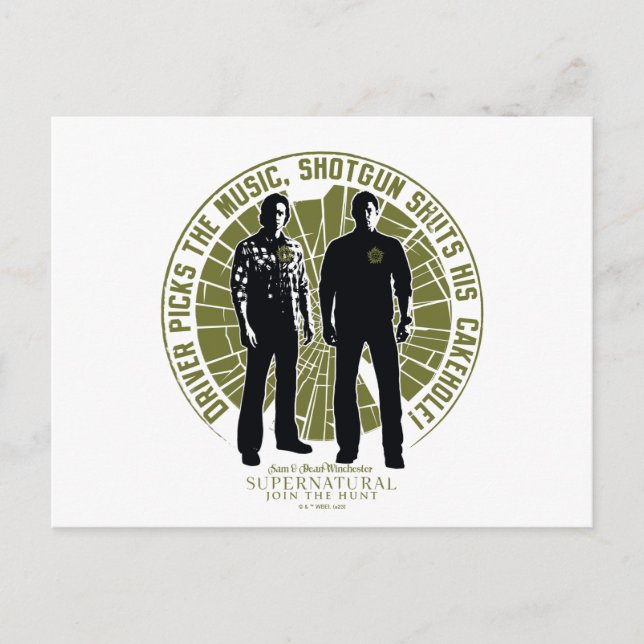 Supernatural Winchester Brothers "Shotgun" Postcard (Front)