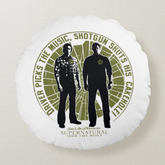 Supernatural Winchester Brothers "Shotgun" Round Pillow