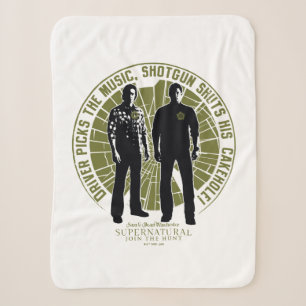 Supernatural Winchester Brothers "Shotgun" Sherpa Blanket
