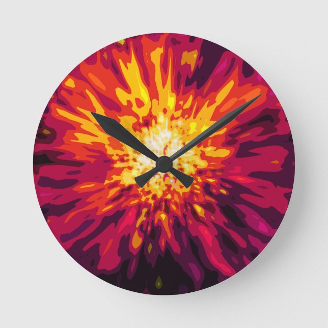 Supernova Blast Round Clock (Front)