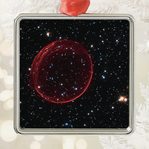 Supernova Bubble Photo Metal Ornament