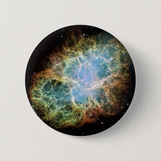 Supernova Explosion Star Galaxy Universe Black Sky 2 Inch Round Button (Front)