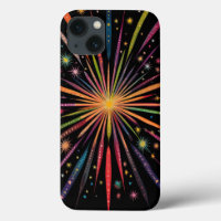 Supernova - Rainbow Stars Galaxy Black Retro Boho