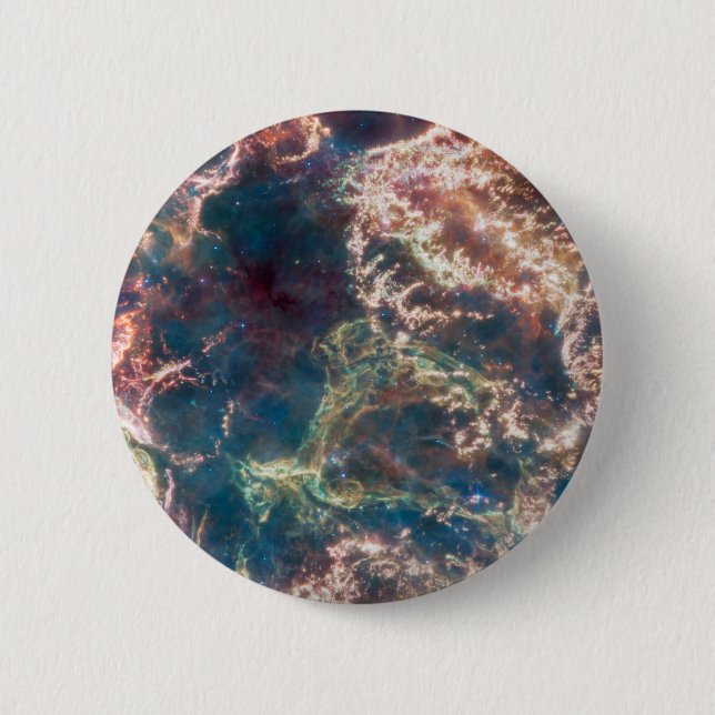 Supernova Remnant Cassiopeia A. 2 Inch Round Button (Front)