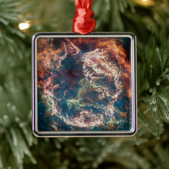 Supernova Remnant Cassiopeia A. Metal Ornament (Tree)