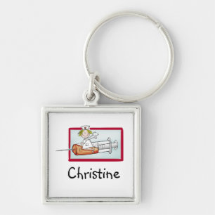 Supernurse - Personalize Keychain with Nurses name