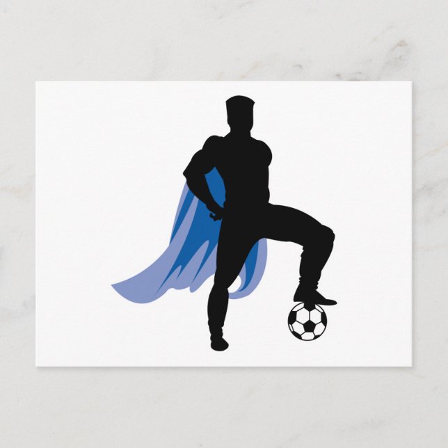 supero hero soccer player postcard (Front)