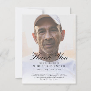 Superposer Élégante Carte de remerciements de symp