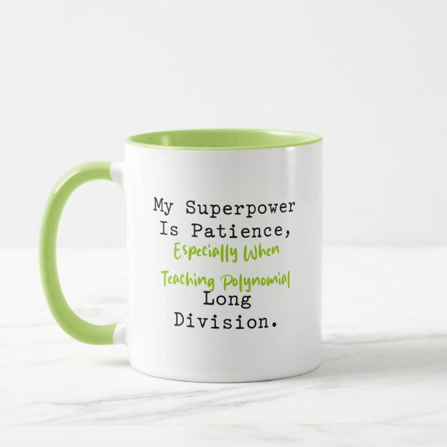 Superpower Patience Polynomial Long Division Mug (Left)