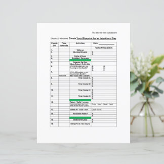 Superpower Worksheet: Intentional Day Blueprint