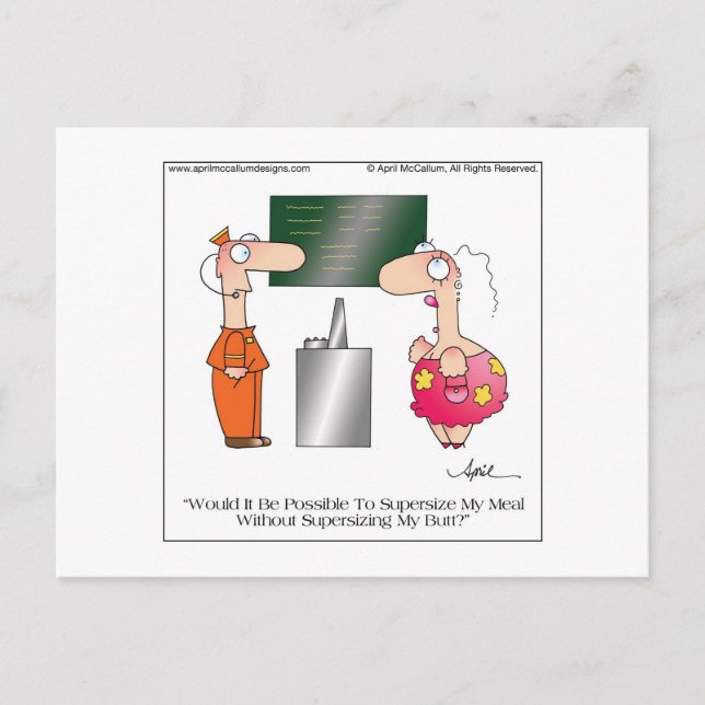 SUPERSIZE ME Carte postale par April McCallum (Devant)