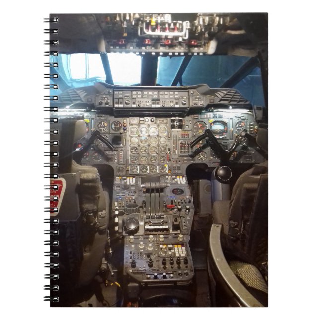 Supersonic Aircraft Flight Deck Photo Notebook (Front)