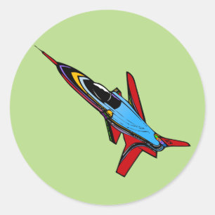 Supersonic Airforce Jet-Fighter Design for Pilots Classic Round Sticker