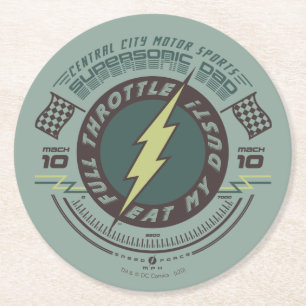 Supersonic Dad - Central City Motor Sports Round Paper Coaster