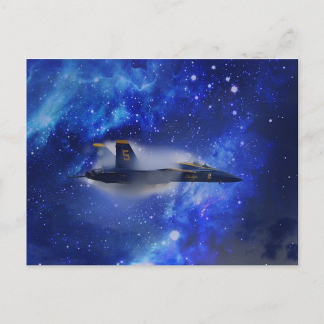 Supersonic sound barrier jet postcard (Front)