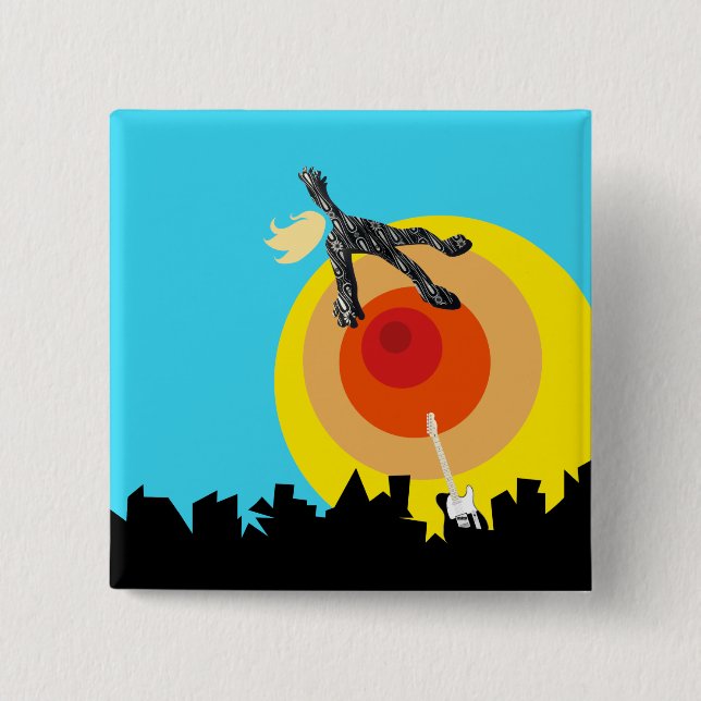 supersonic spaceman eurovision uk sam 2 inch square button (Front)