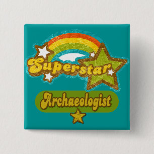 Superstar Archaeologist 2 Inch Square Button