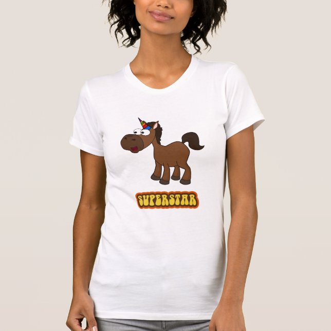 Superstar Black Unicorn T-Shirt (Front)