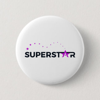Superstar Bouncing Pink 2 Inch Round Button