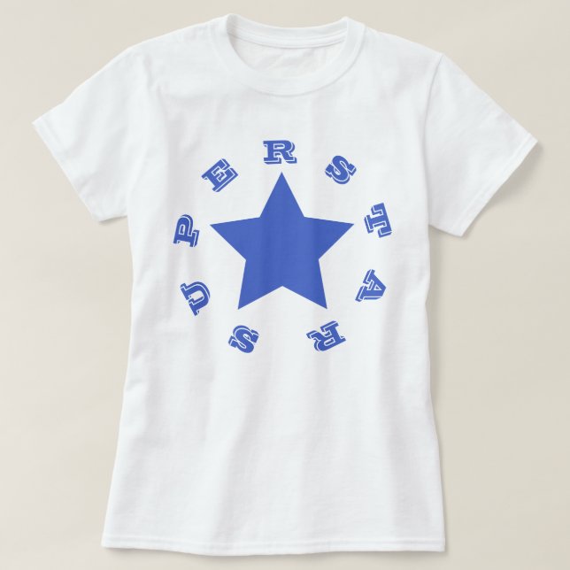 SUPERSTAR | Chemise T-Shirt de base de la Navy Blu (Design devant)