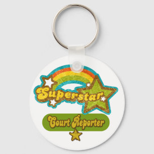 Superstar Court Reporter Keychain