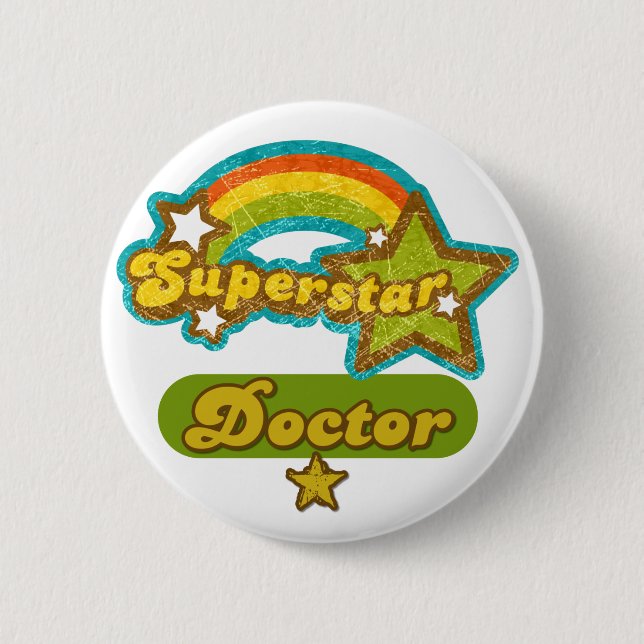 Superstar Doctor 2 Inch Round Button (Front)