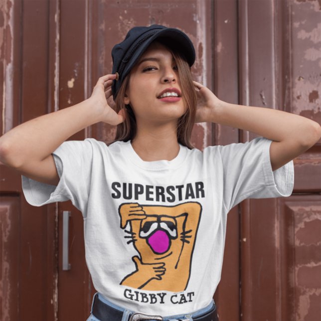 SUPERSTAR drôle Gibby Cat (Ginger) dames T-shirts (Créateur téléchargé)