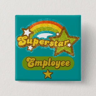 Superstar Employee 2 Inch Square Button