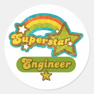 Superstar Engineer Classic Round Sticker