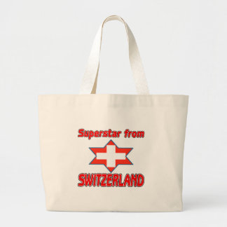 Superstar from Switzerland Large Tote Bag