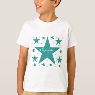Superstar Girl's Tee, Teal T-Shirt