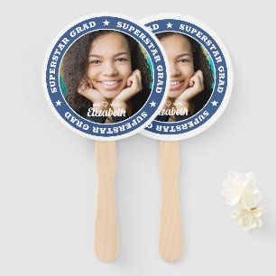 Superstar Grad Graduation Modern Custom Photo Hand Fan