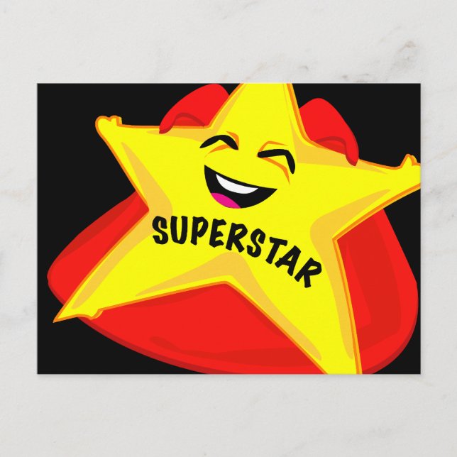 superstar humourous postcard! postcard (Front)