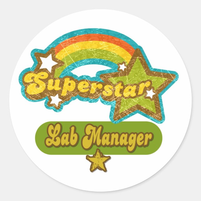 Superstar Lab Manager Classic Round Sticker (Front)