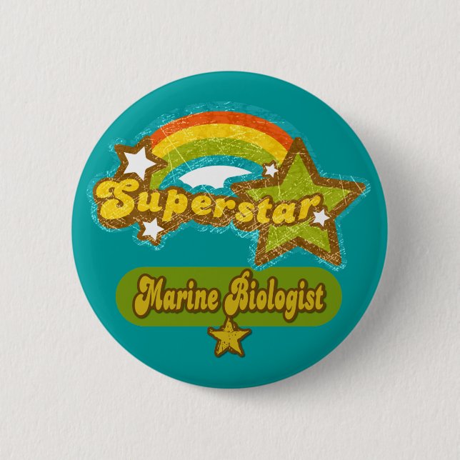 Superstar Marine Biologist 2 Inch Round Button (Front)