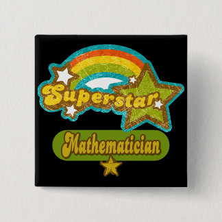 Superstar Mathematician 2 Inch Square Button