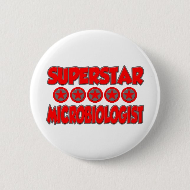 Superstar Microbiologist 2 Inch Round Button (Front)