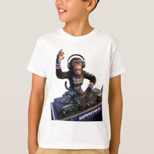 Superstar Monkey DJ Rocking Massive Outdoor Music  T-Shirt