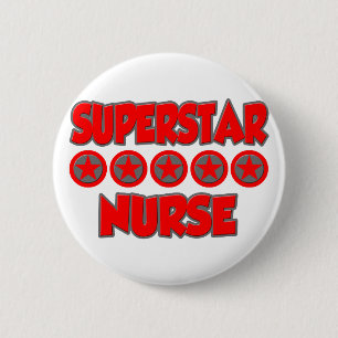 Superstar Nurse 2 Inch Round Button