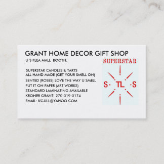 SUPERSTAR PROMOTIONS. BUSINESS CARD