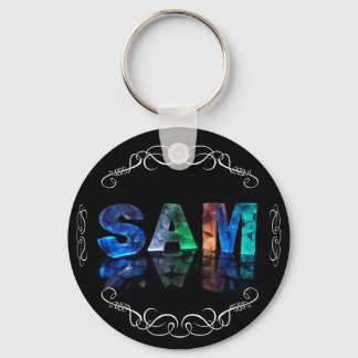 Superstar Sam -  Name in Lights (Photograph) Keychain