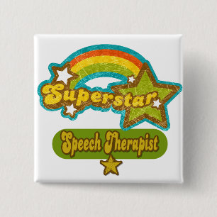 Superstar Speech Therapist 2 Inch Square Button
