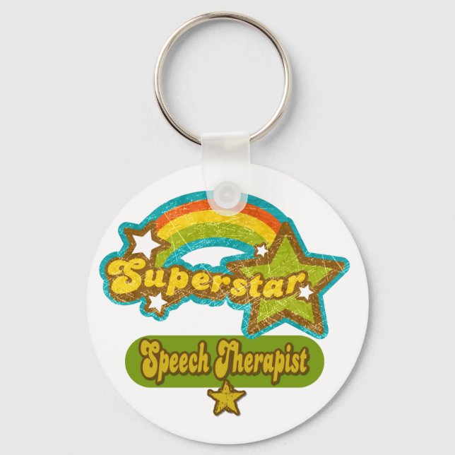 Superstar Speech Therapist Keychain (Front)