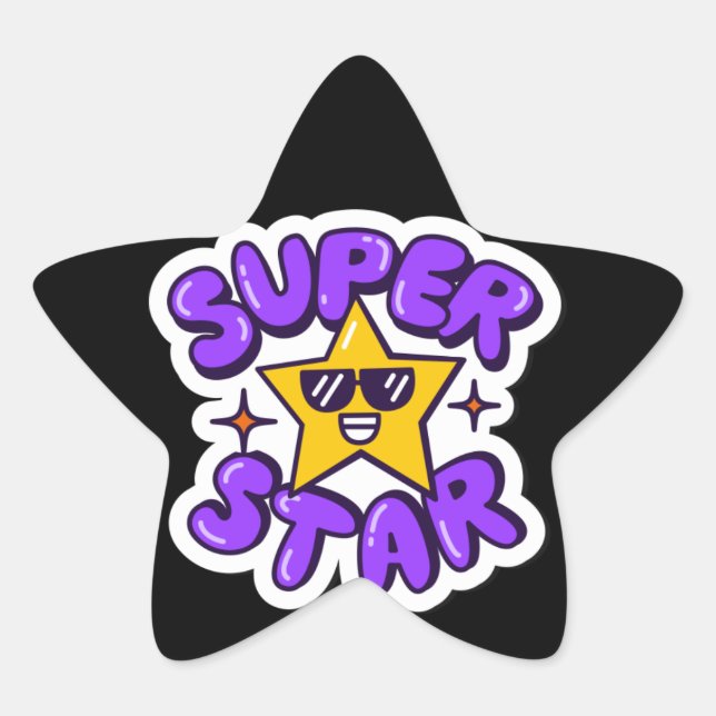 superstar  star sticker (Front)