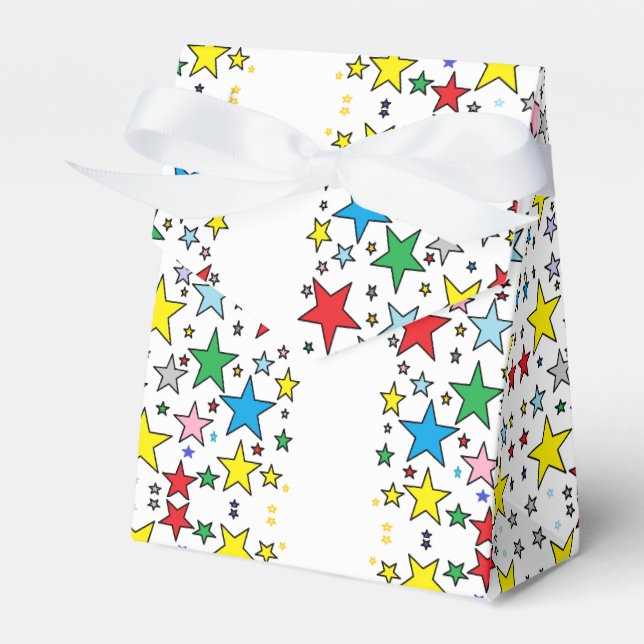 Superstar Stars Happy Pattern Paper Favour Gift Bo Favor Box (Front Side)